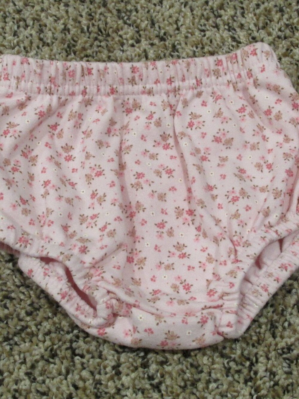 Carters Pullover Bloomers Infant Girls Size 3M Pink Floral Elastic Bottoms